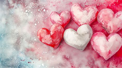 Watercolor Valentine Hearts Free Stock Photo - Public Domain Pictures