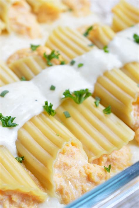 Sweet Potato Cheese Manicotti Recipe - WonkyWonderful