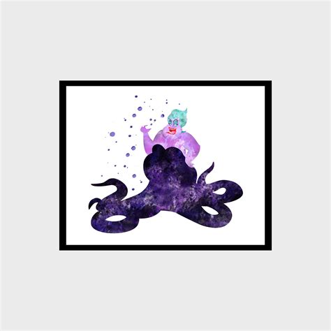 The Little Mermaid Ursula Disney Art Print Digital Files dec - Inspire Uplift