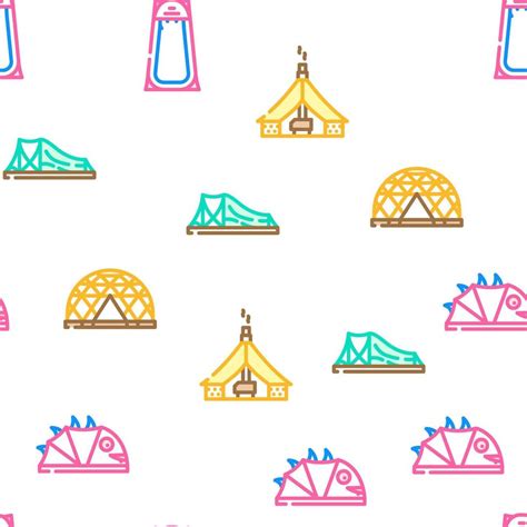 tent equipment tourism vector seamless pattern 21752923 Vector Art at ...