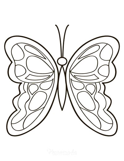 Simple Mandala Butterfly Coloring Pages - musicforruby