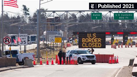 U.S. Reaffirms Land Border Restrictions with Canada and Mexico - The New York Times