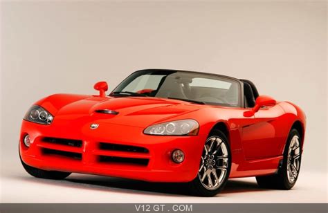 Dodge Viper SRT-10 Cabriolet rouge 3/4 avant gauche penché / Dodge ...