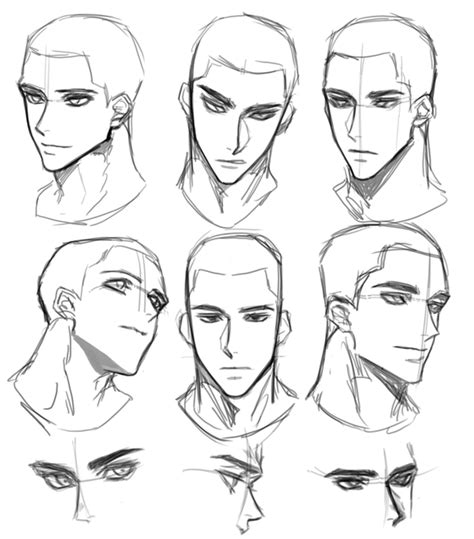 Anime Male Face, Male Face Drawing, Drawing Face Expressions, Drawing ...