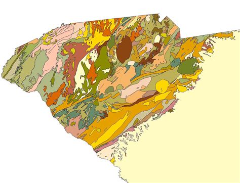 Geologic map of the upstate of SC | Map projects, Map, Cartography