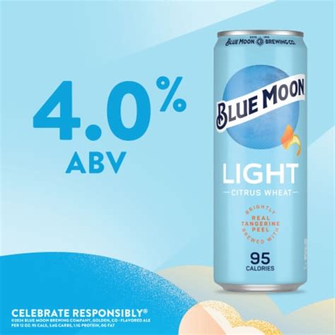 Blue Moon Light Citrus Wheat Craft Beer, 12 cans / 12 fl oz - Kroger