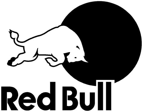 Red Bull Logo Black And White Vector