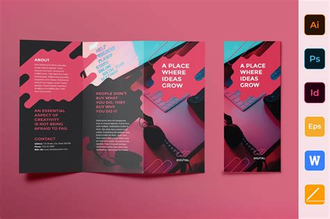 Trifold Brochure Advertising Agency | Brochure Templates ~ Creative Market