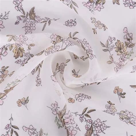 DoreenBeads Flower Floral Printed Chiffon Fabric For Summer Dress Sewing Tulle Fabrics Polyester ...