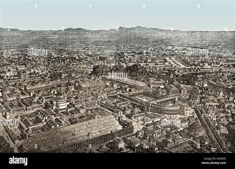 Cityscape of Rome, 1st century Stock Photo - Alamy