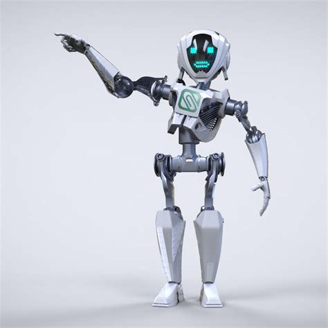 Robot cartoon character 3D Model FBX | CGTrader.com