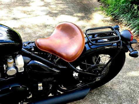 2017-2020 Triumph Bobber Seat Solo Tractor 15x14" Black Falling Diamond ...