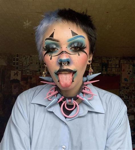 @little_gothslut_thing on ig | Punk makeup, Clown makeup, Cute makeup