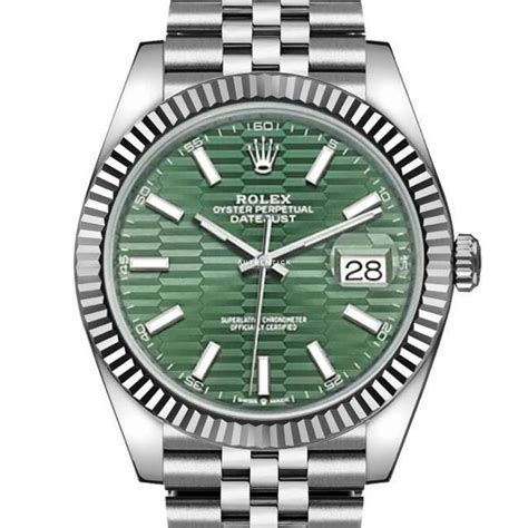 Rolex Datejust 41 Jubilee Fluted Green Motif Dial 126334