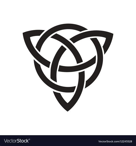 Flat icon in black and white celtic symbol Vector Image