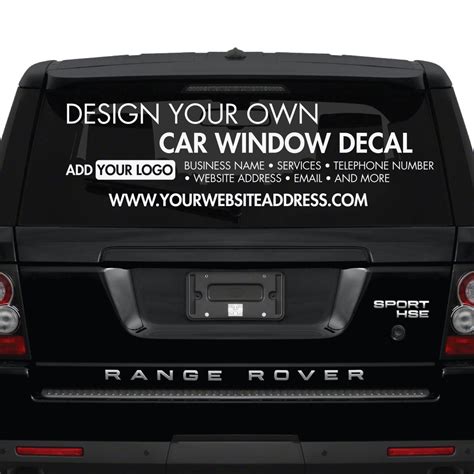 Car Window Stickers - Design Your Own - Custom Made Personalised Car Window Stickers - Create ...