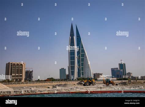 View of city skyline, Manama, Bahrain, Middle East Stock Photo - Alamy