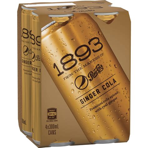 Pepsi Cola 1893 Ginger Cola Soft Drink Multipack 300ml X 4 Pack | Woolworths