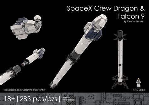 LEGO MOC SpaceX Falcon 9 Crew Dragon 1/110 Scale by TheBrickFrontier | Rebrickable - Build with LEGO