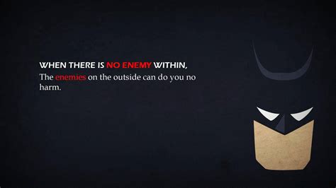 Download Batman Quotes No Enemy Within Wallpaper | Wallpapers.com