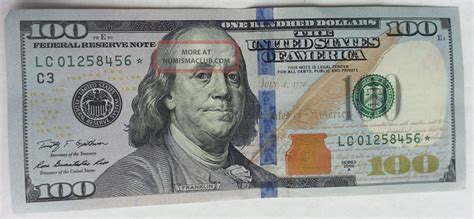 Real 100$ Usa Star Federal Reserve Note From 2009 Real One Hundred Dollar Bill