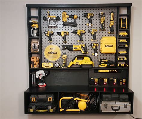 DIY Power Tool Storage W/ Charging Station | Tool wall storage, Tool storage diy, Power tool storage