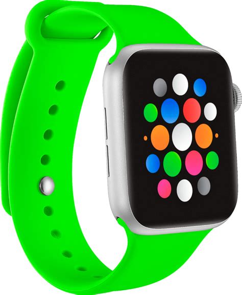 Modal™ Silicone Band for Apple Watch™ 42mm and 44mm Lime Green MD-AWBSLG44 - Best Buy