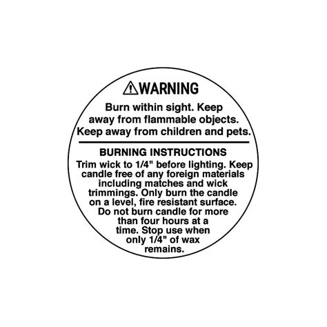 Printable Warning Labels For Candles - Printable Form, Templates and Letter