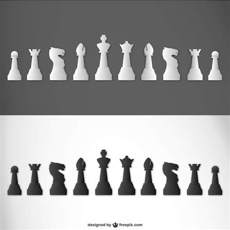 Chess pieces vector | Free Vector