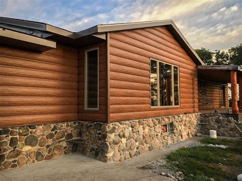 Red Cedar Cabin Siding | Maintenance Free Log Siding | Log Vinyl Siding - TruLog Steel Log ...