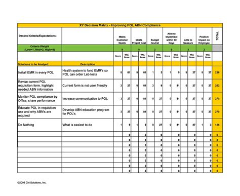 Matrix Survey Template