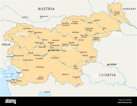 Italy slovenia border map hi-res stock photography and images - Alamy