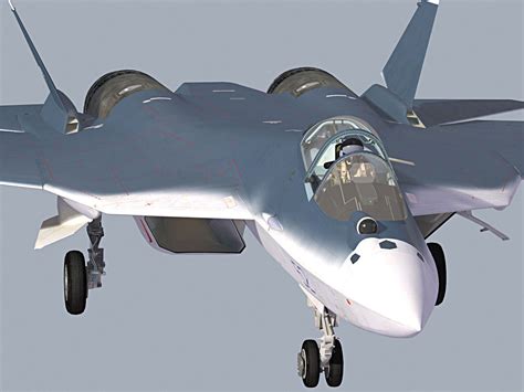 Sukhoi PAK-FA T-50 stealth fighter jet 3D Model Game ready animated rigged .max - CGTrader.com