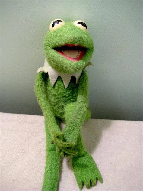 Vintage Kermit The Frog Plush Doll Toy