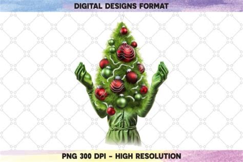 Christmas Tree Hand Green Gremlins PNG Graphic by Bolder Design Studio · Creative Fabrica