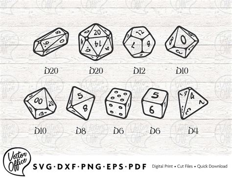 Bundle: Dnd Dice SVG Dungeons and Dragons Svg D20 Dice Dice - Etsy