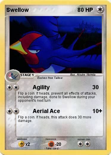 Pokémon Swellow 54 54 - Agility - My Pokemon Card