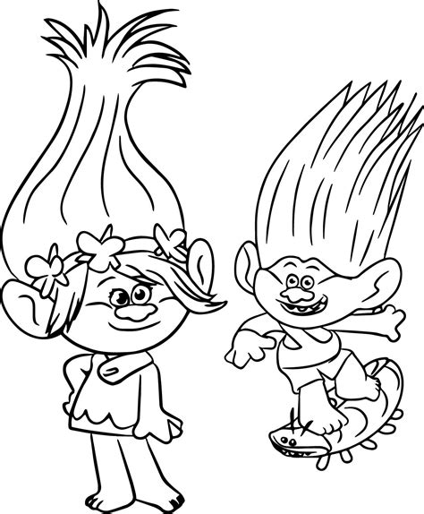 Branch Trolls Coloring Page at GetColorings.com | Free printable ...