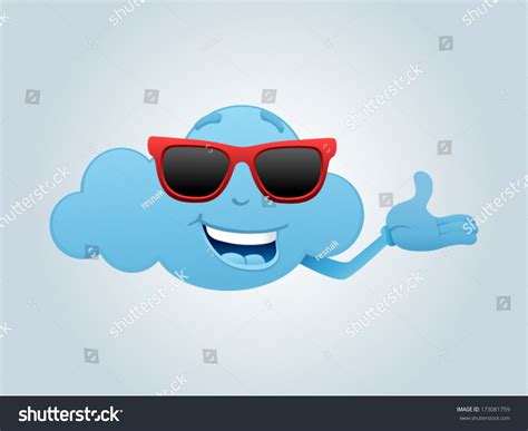 vector happy cloud with background - Separate - Royalty Free Stock Vector 173081759 - Avopix.com