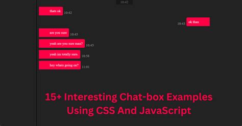 15+ Interesting Chat-box Examples Using CSS And JavaScript