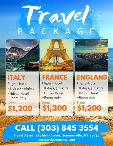 Travel Packages Flyer | Travel poster design