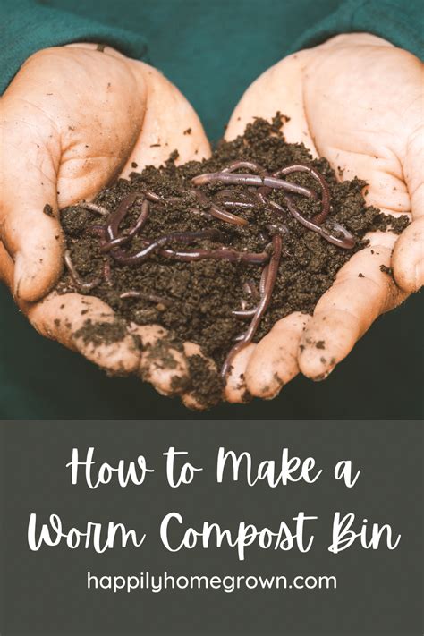 How to Make a Worm Compost Bin - Happily Homegrown