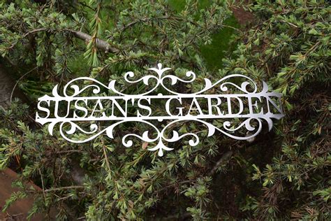 Custom Metal Garden Sign - Custom Metal Name Sign Custom metal Sign Metal Custom Garden Art ...