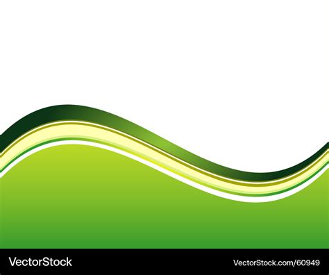 Green wave Royalty Free Vector Image - VectorStock