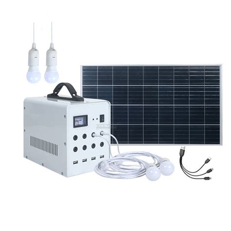 10W Portable Solar Generator Kit Home Solar Off Grid Powered Battery