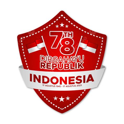 Hut Ri And Indonesia Independence Day 17 August Logo Badge Vector, 78th Indonesian Independence ...