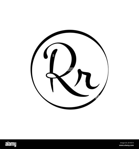 Initial rr letter Logo Design vector Template. Abstract Script Letter rr logo design Stock ...