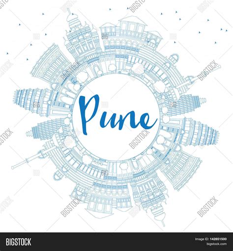 Outline Pune Skyline Image & Photo (Free Trial) | Bigstock