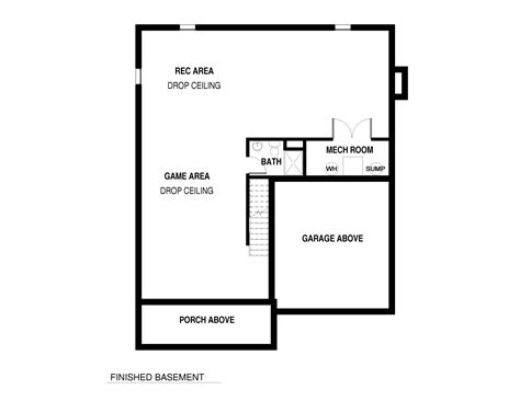 Basement Floor Plan - Premier Design Custom Homes