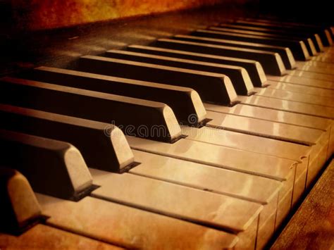 Sepia Piano Keys Stock Photo - Image: 15450220